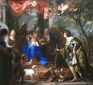 Virgin och barn älskade av St Louis, King of France
